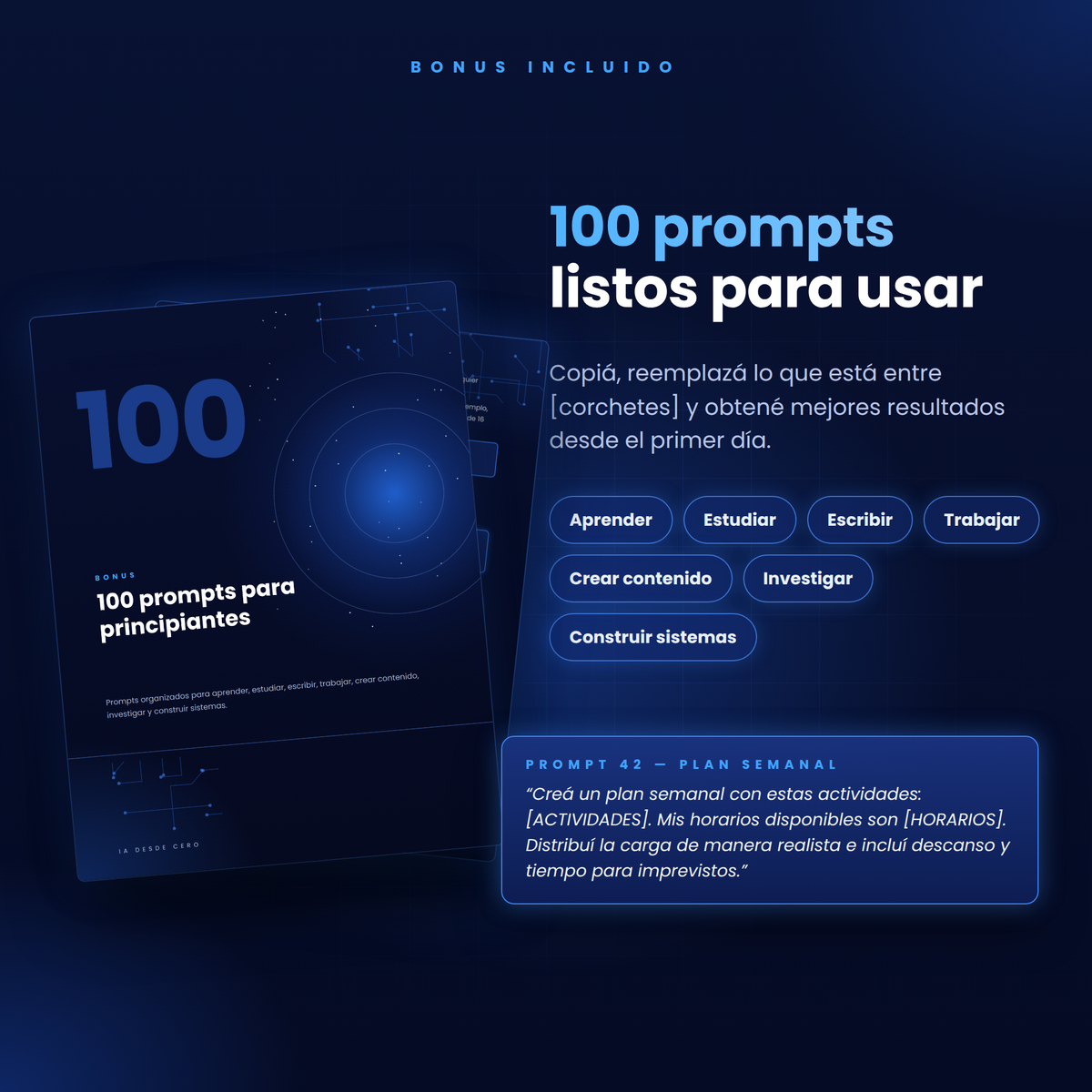 IA desde Cero - Ebook para Principiantes + 100 Prompts de Regalo