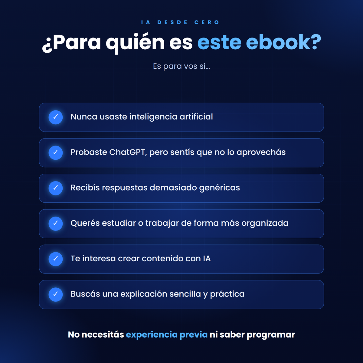 IA desde Cero - Ebook para Principiantes + 100 Prompts de Regalo
