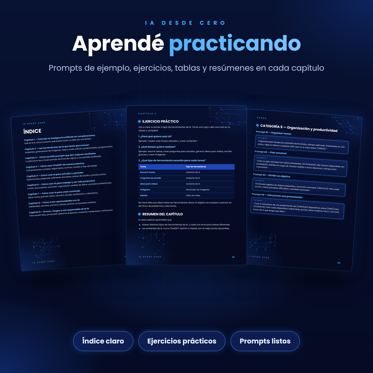 IA desde Cero - Ebook para Principiantes + 100 Prompts de Regalo
