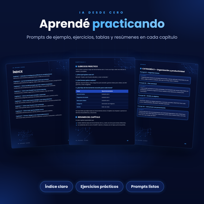 IA desde Cero - Ebook para Principiantes + 100 Prompts de Regalo